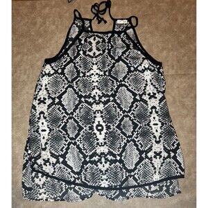 Eyeshadow Snakeskin Print Knit Tank Top Size MEDIUM